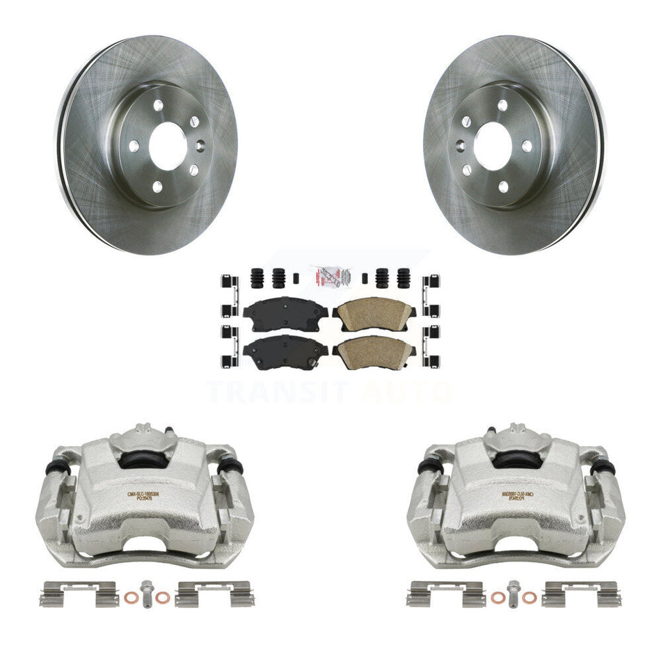 Front Disc Brake Caliper Rotors And Ceramic Pads Kit For Chevrolet Cruze Sonic Limited KC8-100202N
