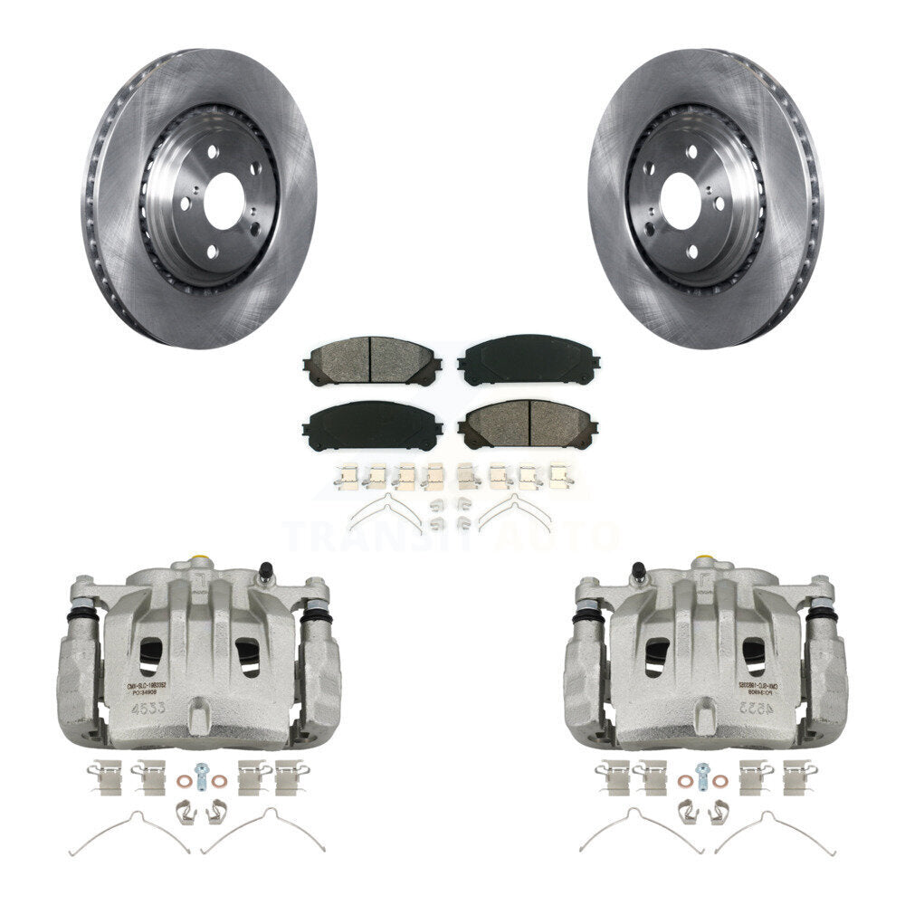 Front Brake Caliper Rotors Semi-Metallic Pad Kit For Lexus RX350 Toyota Highlander NX300 KC8-100202S