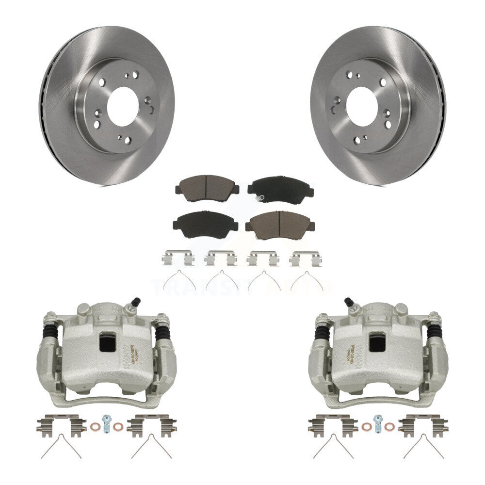 Front Disc Brake Caliper Rotors And Ceramic Pads Kit For Honda Civic KC8-100203C