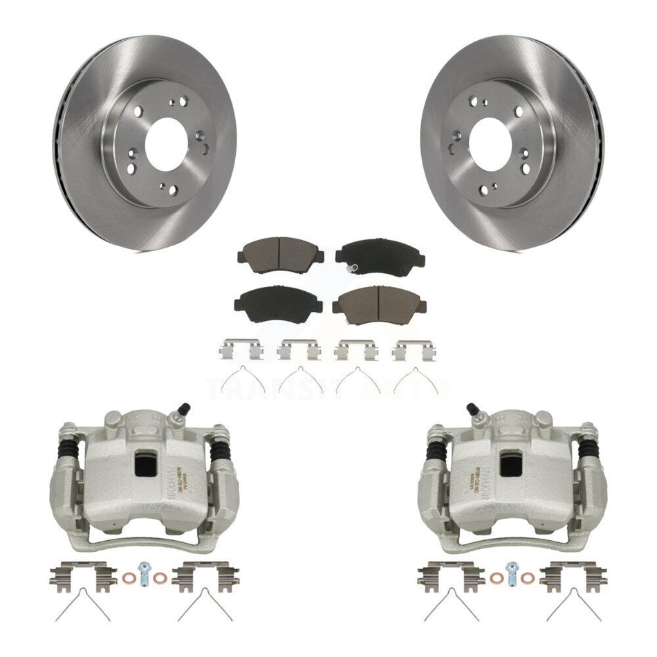 Front Disc Brake Caliper Rotors And Ceramic Pads Kit For Honda Civic KC8-100203C
