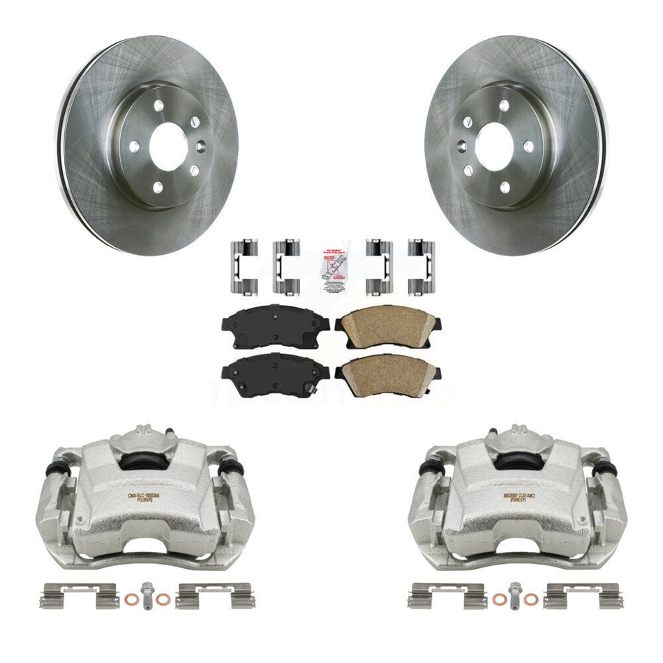 Front Disc Brake Caliper Rotors And Ceramic Pads Kit For Chevrolet Cruze Sonic Limited KC8-100203N