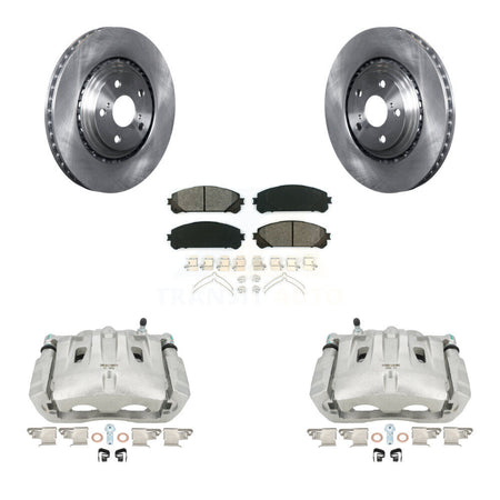 Front Disc Brake Caliper Rotors And Semi-Metallic Pads Kit For Toyota Highlander Sienna Lexus RX350 KC8-100203S by Transit Auto