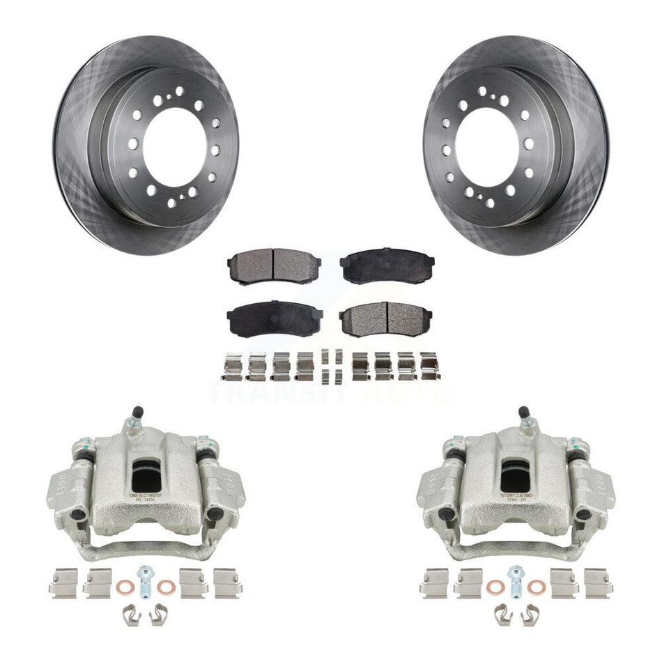 Rear Disc Brake Caliper Rotors And Ceramic Pads Kit For 2010-2014 Toyota FJ Cruiser KC8-100203T by Transit Auto