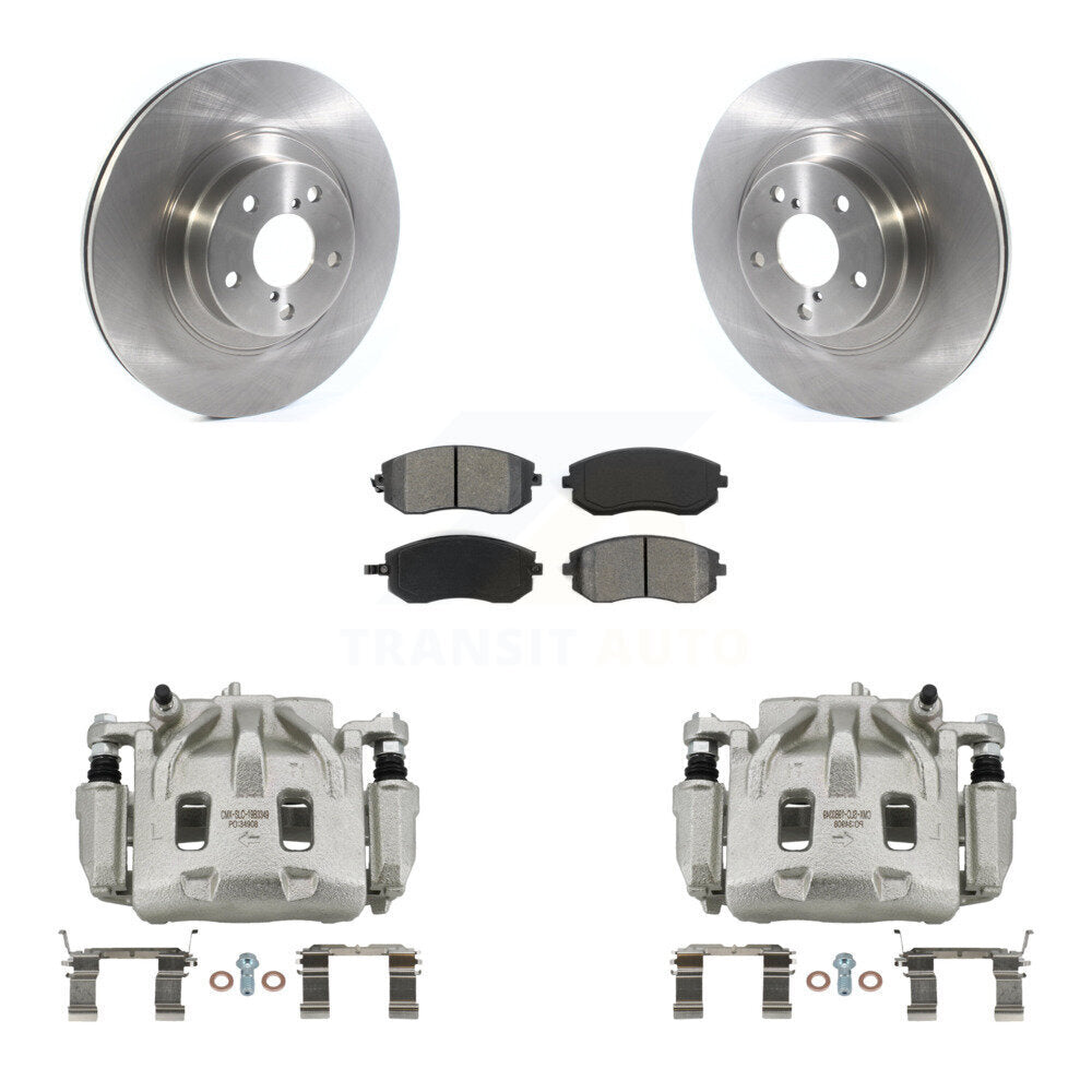 Front Brake Caliper Rotor Semi-Metallic Pad Kit For Subaru Legacy 2.5L with Turbocharged KC8-100204S