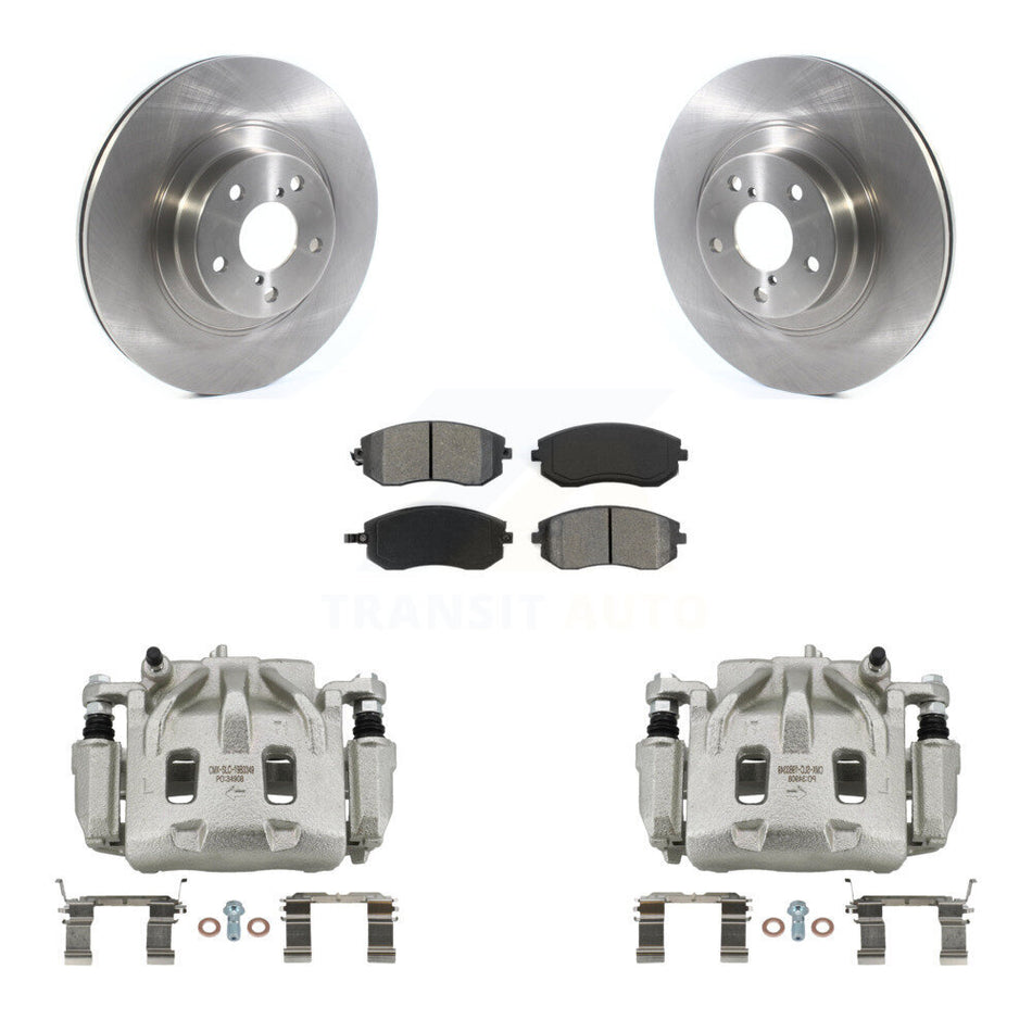Front Brake Caliper Rotor Semi-Metallic Pad Kit For Subaru Legacy 2.5L with Turbocharged KC8-100204S