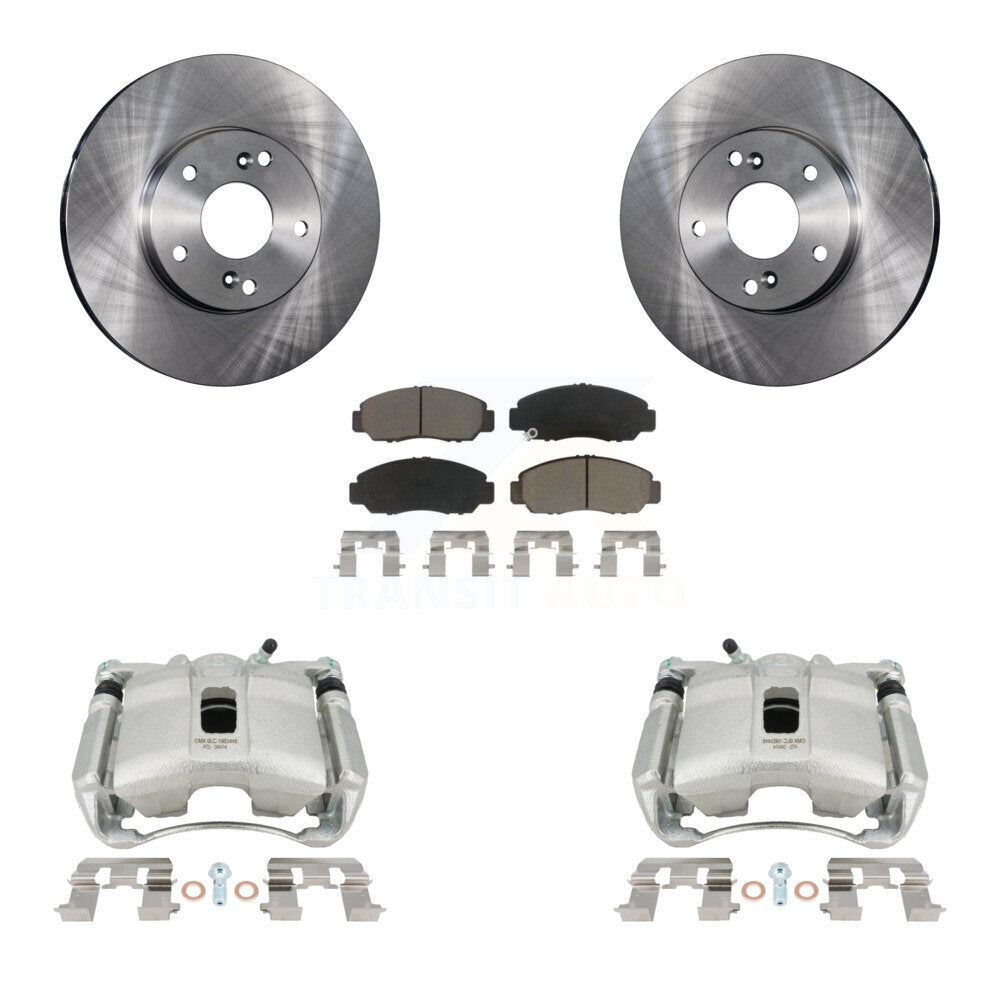 Front Disc Brake Caliper Rotors And Ceramic Pads Kit For Honda Civic Acura CSX KC8-100205C by Transit Auto