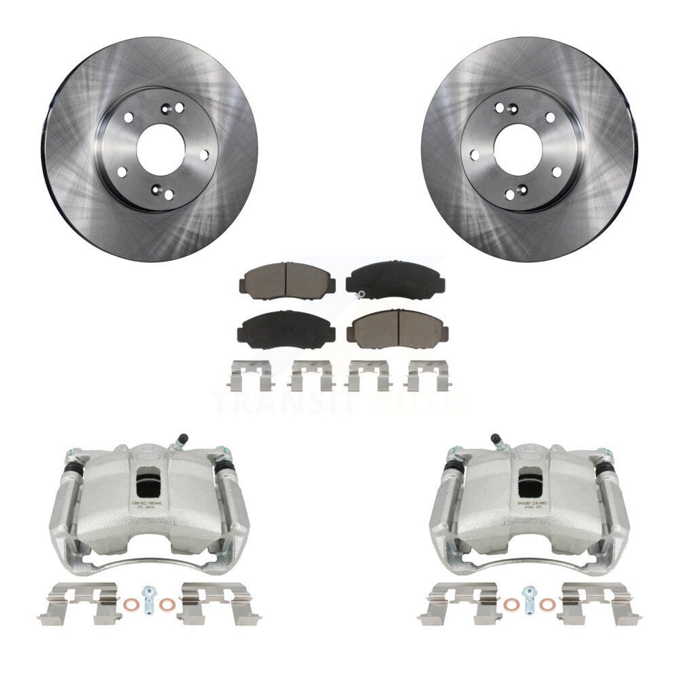 Front Disc Brake Caliper Rotors And Ceramic Pads Kit For Honda Civic Acura CSX KC8-100205C