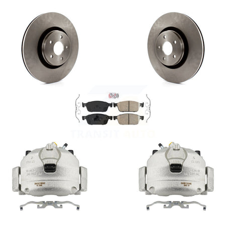 Front Disc Brake Caliper Rotors And Ceramic Pads Kit For Lincoln MKC KC8-100205N