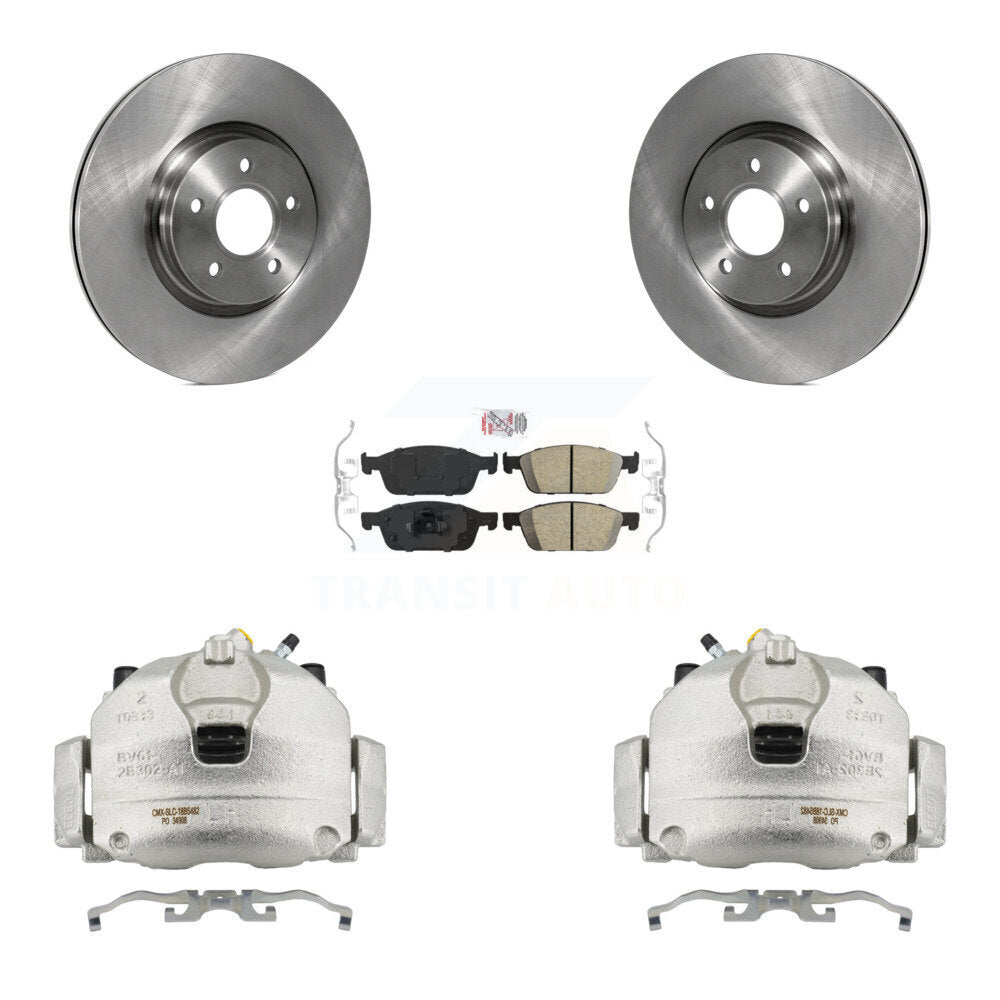 Front Brake Caliper Rotors & Ceramic Pad Kit For Ford Escape Transit Connect Lincoln MKC KC8-100206N