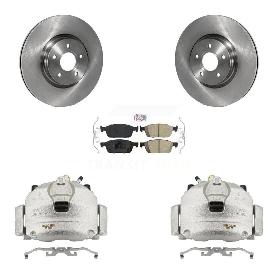 Front Brake Caliper Rotors & Ceramic Pad Kit For Ford Escape Transit Connect Lincoln MKC KC8-100206N