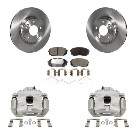 Front Brake Caliper Rotors Semi-Metallic Pad Kit For Hyundai Sonata Kia Kona Electric EV KC8-100206P