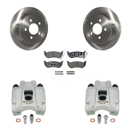 Rear Disc Brake Caliper Rotors And Ceramic Pads Kit For Jeep Liberty Wrangler TJ KC8-100206T by Transit Auto