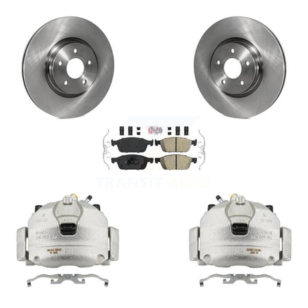 Front Brake Caliper Rotors & Ceramic Pad Kit For Ford Escape Transit Connect Lincoln MKC KC8-100207N
