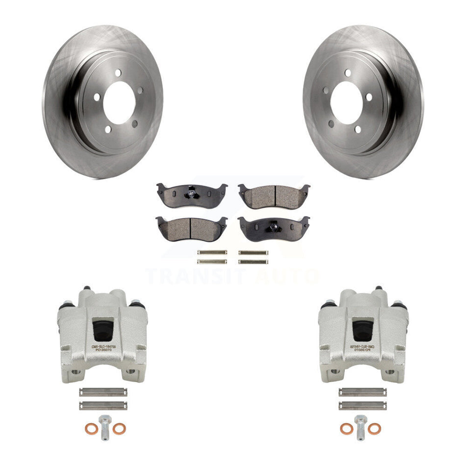 Rear Disc Brake Caliper Rotors And Ceramic Pads Kit For Ford Explorer Mercury Mountaineer KC8-100207T