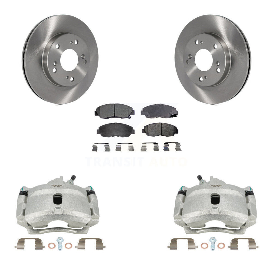 Front Disc Brake Caliper Rotors And Semi-Metallic Pads Kit For Honda Civic KC8-100208P