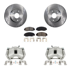 Front Disc Brake Caliper Rotors And Semi-Metallic Pads Kit For Honda Accord KC8-100208S