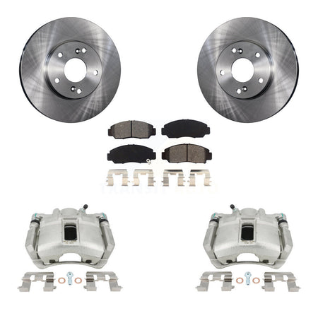 Front Disc Brake Caliper Rotors And Semi-Metallic Pads Kit For Honda Accord KC8-100208S by Transit Auto