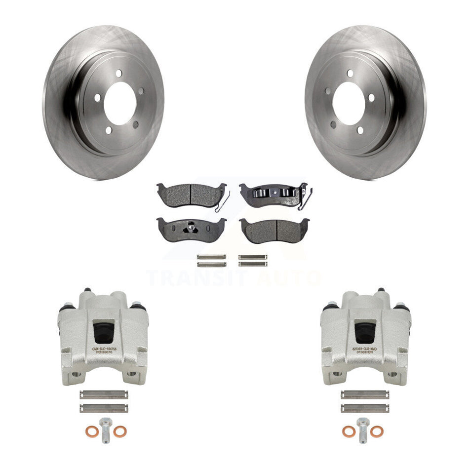 Rear Disc Brake Caliper Rotors And Ceramic Pads Kit For Ford Explorer Sport Trac Mercury Mountaineer KC8-100208T
