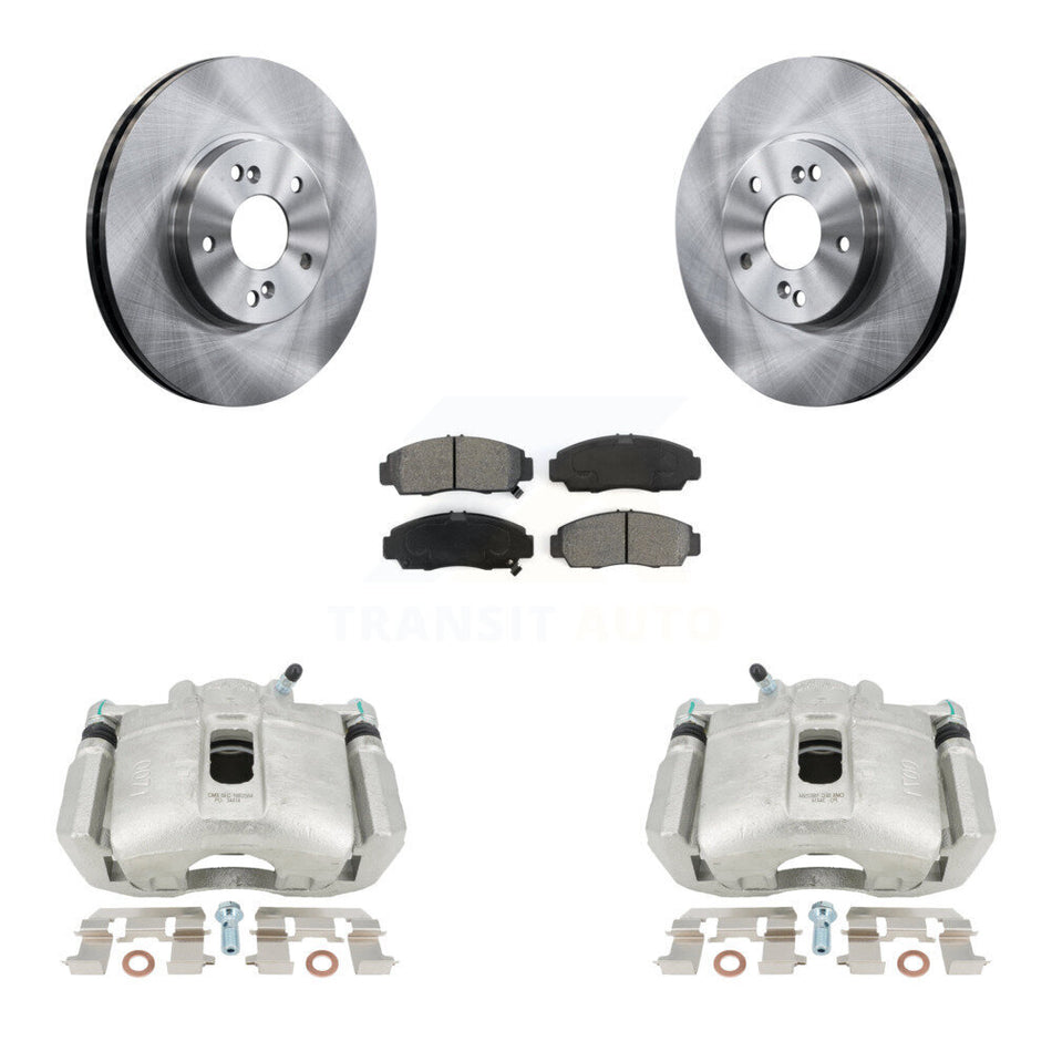 Front Disc Brake Caliper Rotors And Semi-Metallic Pads Kit For Honda Accord Acura TL TSX CL KC8-100210S