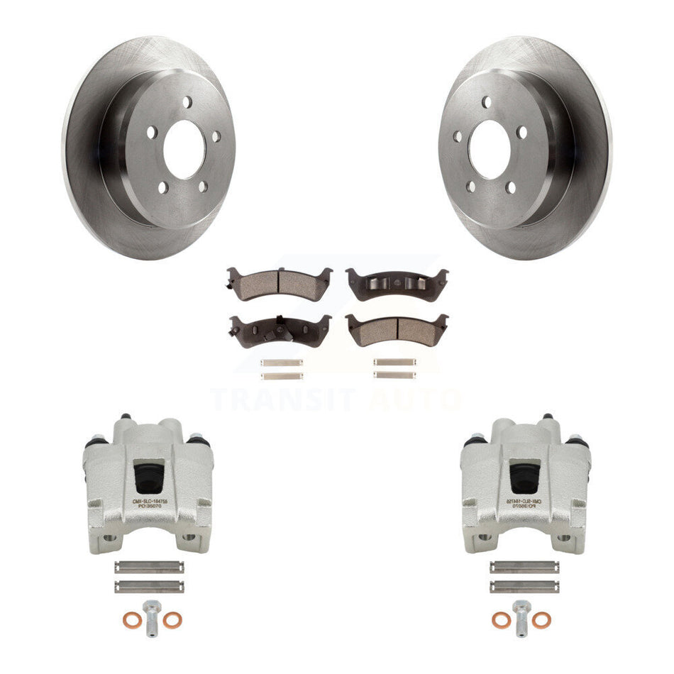 Rear Disc Brake Caliper Rotors And Ceramic Pads Kit For 2001 Mercury Mountaineer From 01 02 KC8-100210T