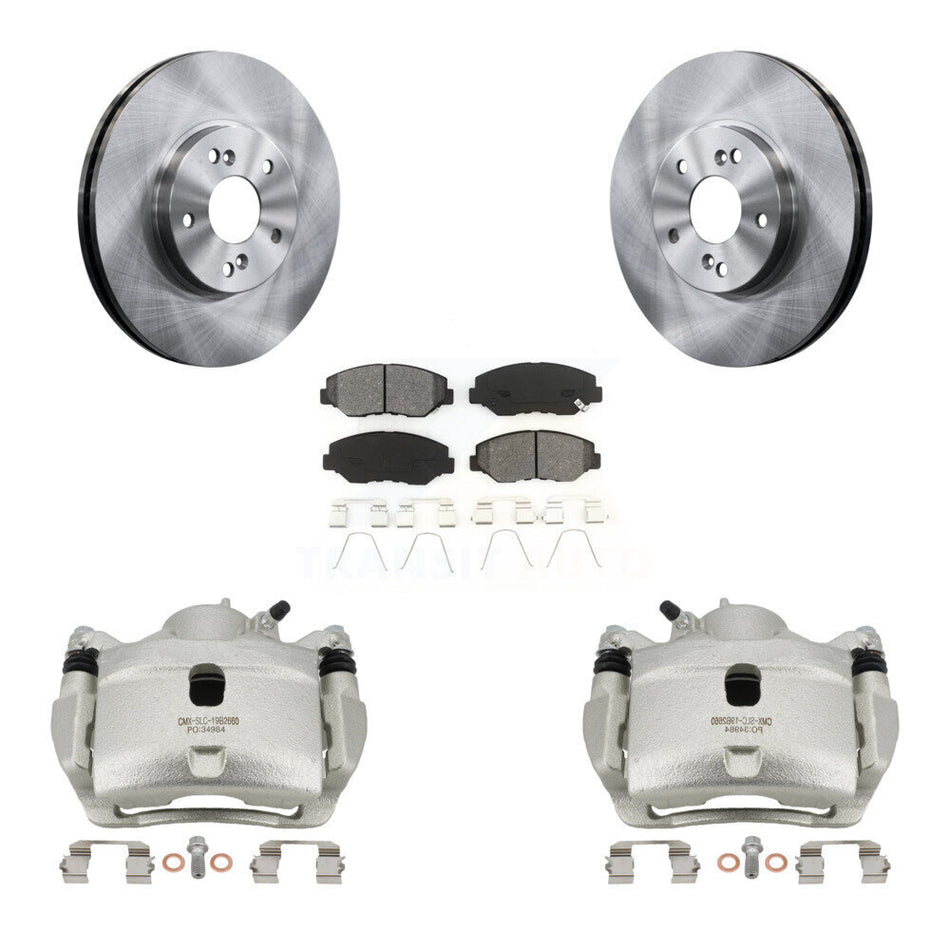 Front Disc Brake Caliper Rotors And Semi-Metallic Pads Kit For Honda Accord KC8-100212S