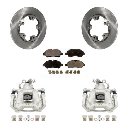 Rear Brake Caliper Rotor Ceramic Pad Kit For Ford Transit-250 Transit-150 Transit-350 HD KC8-100212T