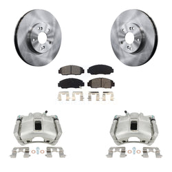 Front Disc Brake Caliper Rotors And Semi-Metallic Pads Kit For Honda Accord KC8-100213S