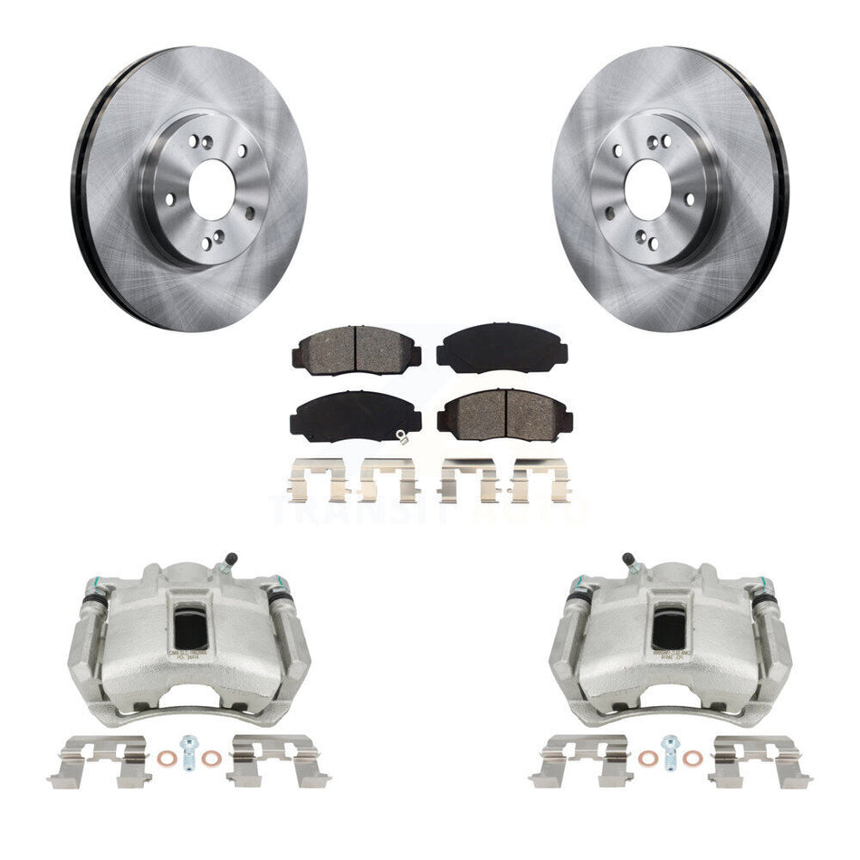 Front Disc Brake Caliper Rotors And Semi-Metallic Pads Kit For Honda Accord KC8-100213S