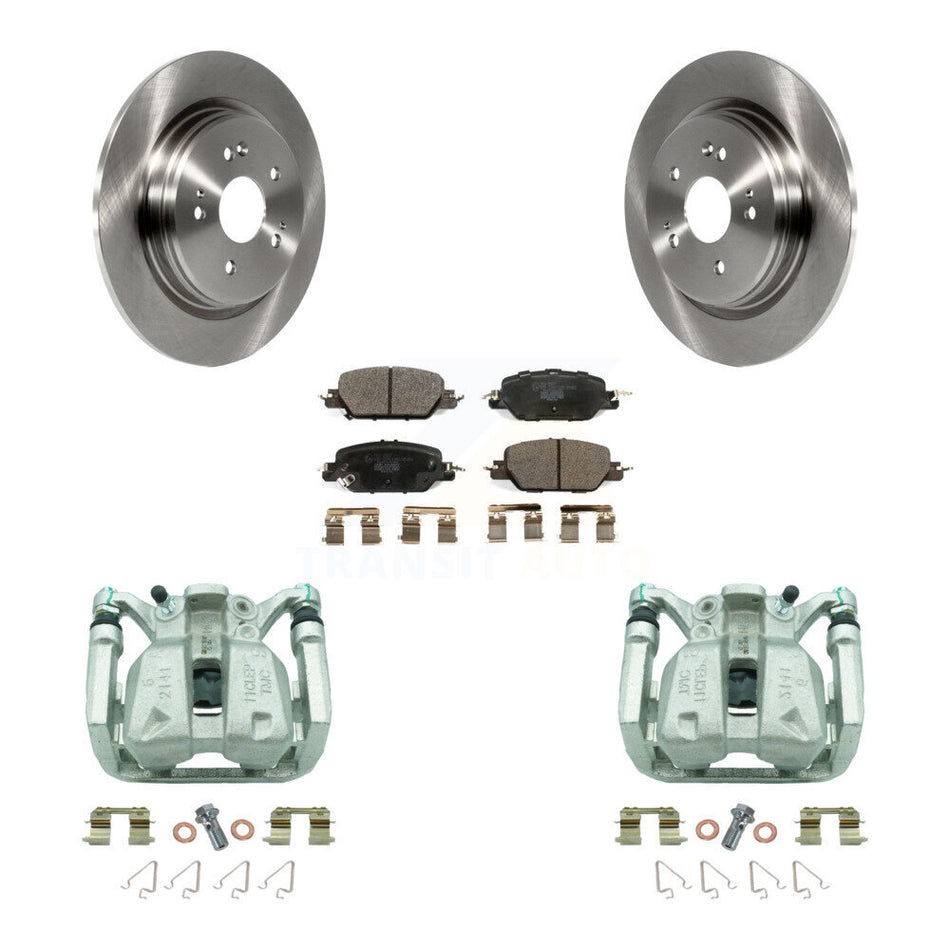 Rear Disc Brake Caliper Rotors And Ceramic Pads Kit For 2017-2022 Honda CR-V KC8-100214T
