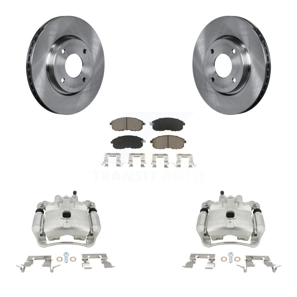 Front Disc Brake Caliper Rotors And Ceramic Pads Kit For Nissan Sentra KC8-100215C by Transit Auto