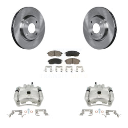 Front Disc Brake Caliper Rotors And Ceramic Pads Kit For Nissan Sentra KC8-100215C