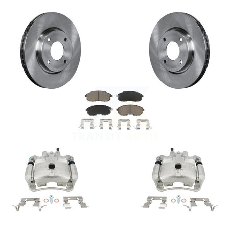 Front Disc Brake Caliper Rotors And Ceramic Pads Kit For Nissan Sentra KC8-100215C by Transit Auto