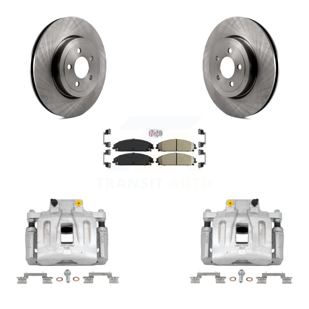 Front Disc Brake Caliper Rotor Ceramic Pad Kit For Chrysler 300 Dodge Charger Challenger KC8-100216N