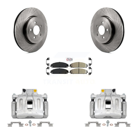 Front Disc Brake Caliper Rotor Ceramic Pad Kit For Chrysler 300 Dodge Charger Challenger KC8-100216N