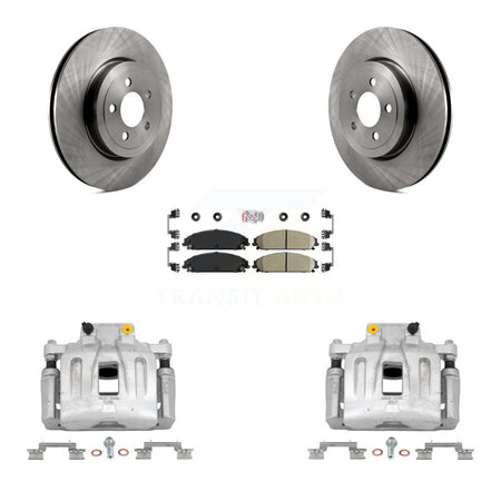 Front Disc Brake Caliper Rotor Ceramic Pad Kit For Chrysler 300 Dodge Charger Challenger KC8-100217N