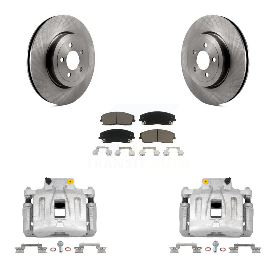 Front Disc Brake Caliper Rotors And Ceramic Pads Kit For Dodge Charger KC8-100218C