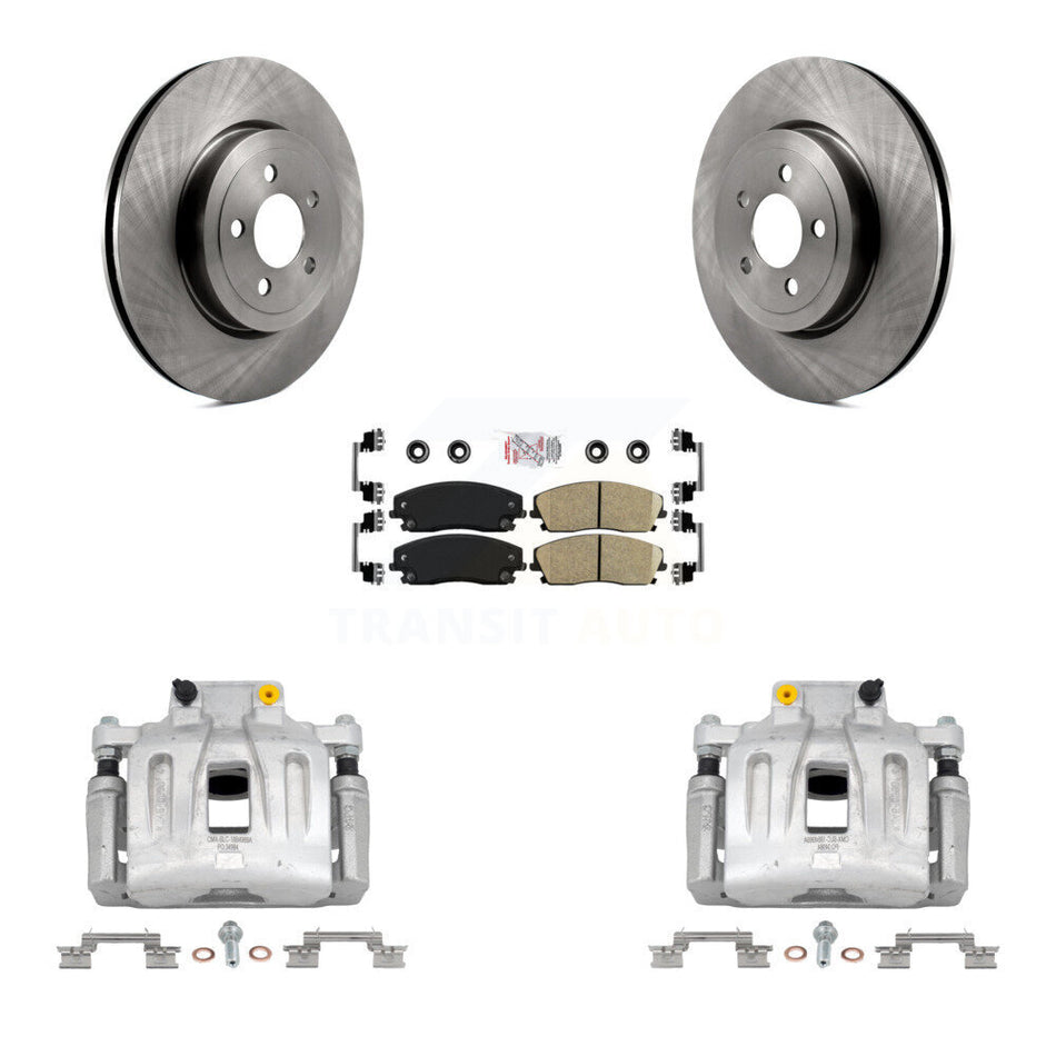 Front Disc Brake Caliper Rotors And Ceramic Pads Kit For Dodge Charger KC8-100219N