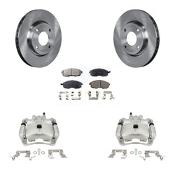 Front Disc Brake Caliper Rotors And Semi-Metallic Pads Kit For Nissan Sentra KC8-100219P