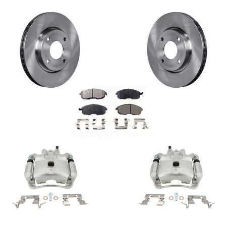 Front Disc Brake Caliper Rotors And Semi-Metallic Pads Kit For Nissan Sentra KC8-100219P by Transit Auto