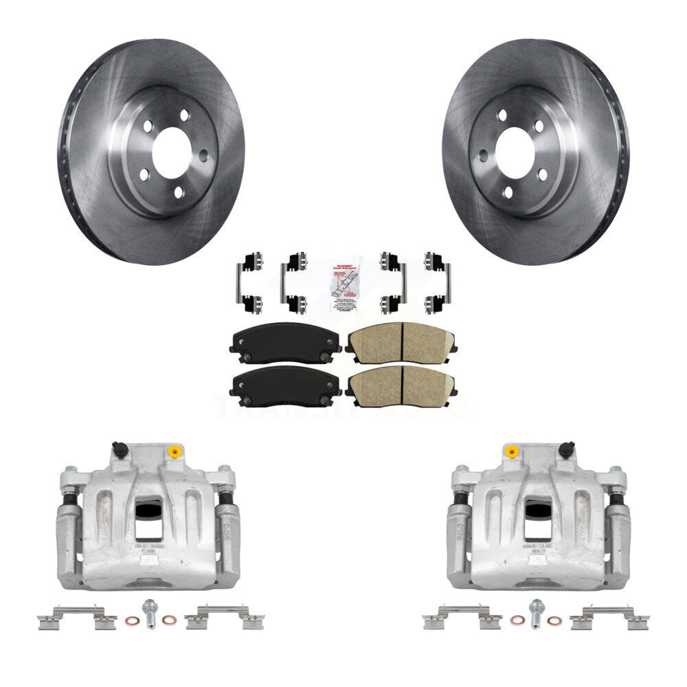 Front Disc Brake Caliper Rotor Ceramic Pad Kit For Chrysler 300 Dodge Charger Challenger KC8-100220N