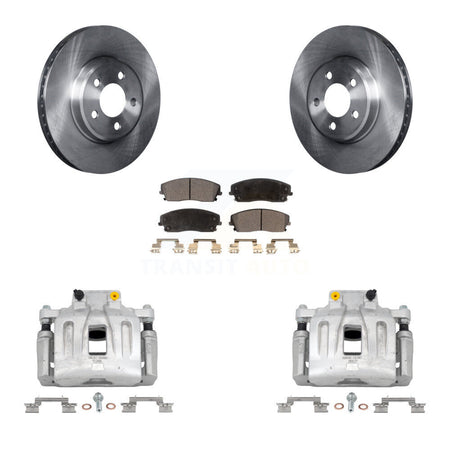 Front Disc Brake Caliper Rotors And Semi-Metallic Pad Kit For Chrysler 300 Dodge Charger KC8-100220P