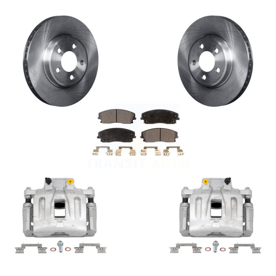 Front Disc Brake Caliper Rotors And Semi-Metallic Pad Kit For Chrysler 300 Dodge Charger KC8-100220P