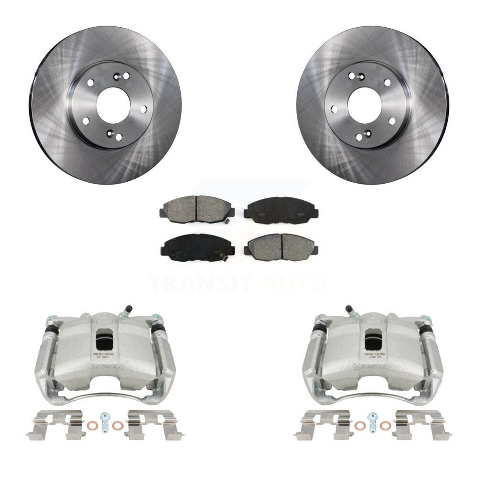 Front Disc Brake Caliper Rotors And Semi-Metallic Pads Kit For 2011 Honda Civic GX with 1.8L KC8-100220S