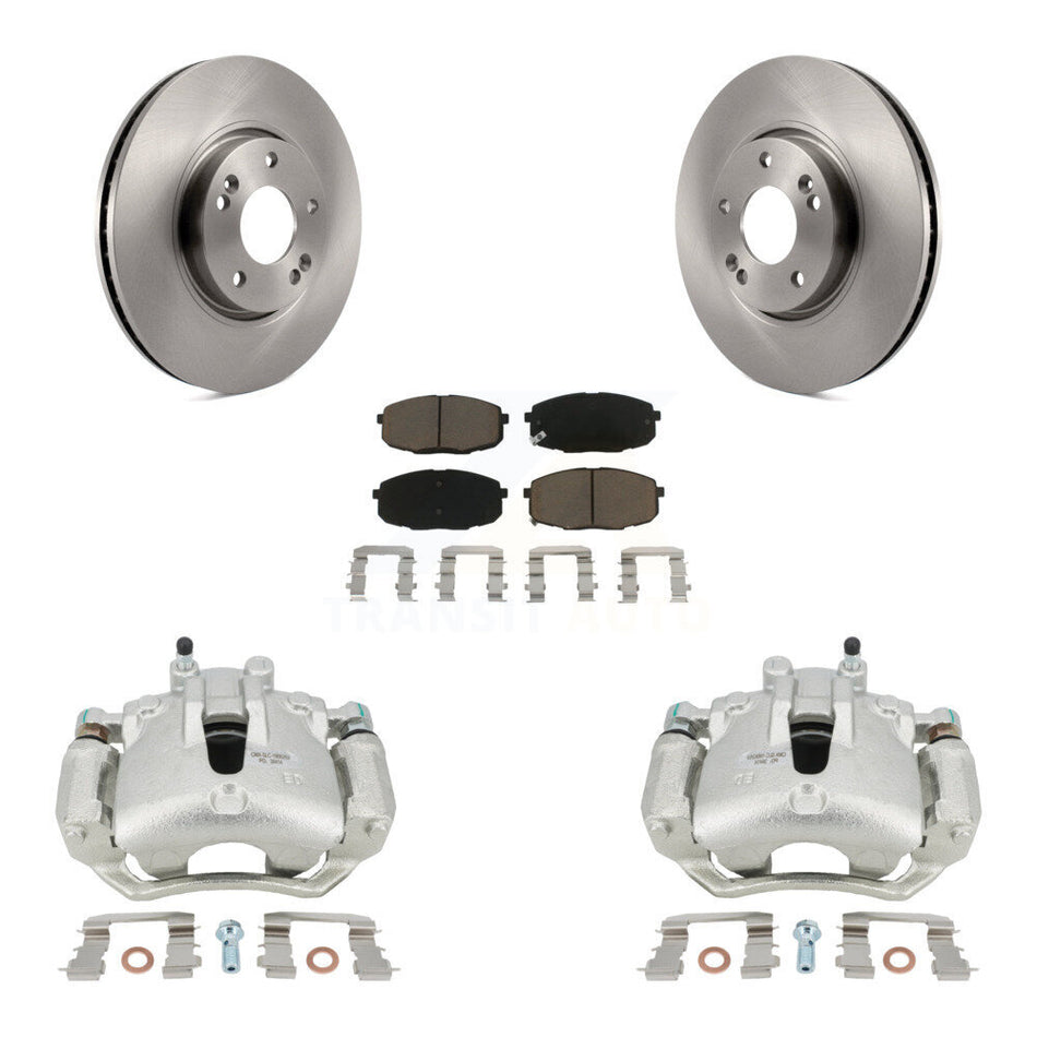 Front Disc Brake Caliper Rotors And Ceramic Pads Kit For Kia Forte5 2.0L KC8-100221C