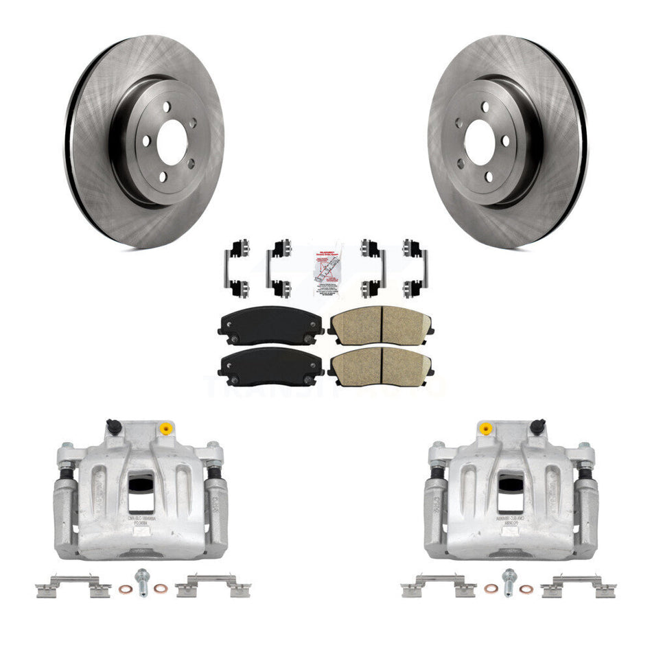 Front Disc Brake Caliper Rotors And Ceramic Pads Kit For Dodge Charger KC8-100221N