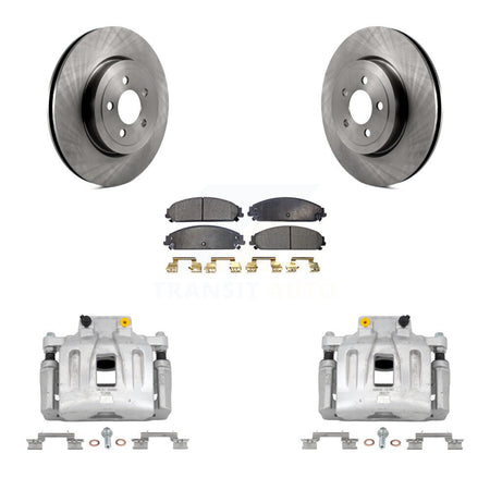 Front Disc Brake Caliper Rotors And Semi-Metallic Pad Kit For Chrysler 300 Dodge Charger KC8-100221P