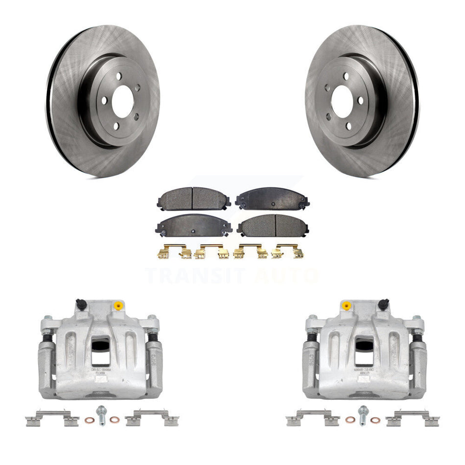 Front Disc Brake Caliper Rotors And Semi-Metallic Pad Kit For Chrysler 300 Dodge Charger KC8-100221P