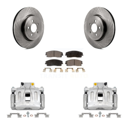 Front Disc Brake Caliper Rotors And Semi-Metallic Pads Kit For Dodge Charger KC8-100222P