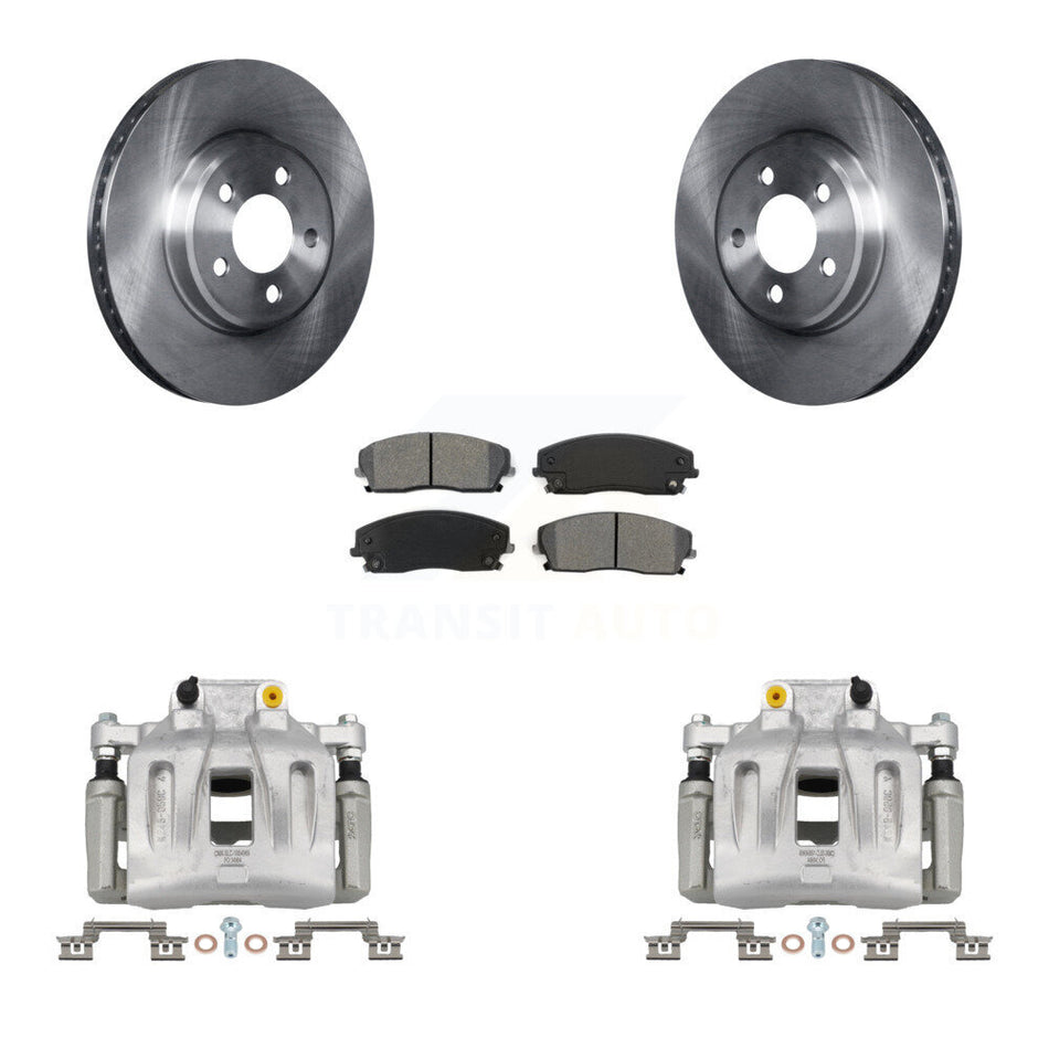 Front Brake Caliper Rotors & Semi-Metallic Pad Kit For Dodge Chrysler 300 Charger Magnum KC8-100222S