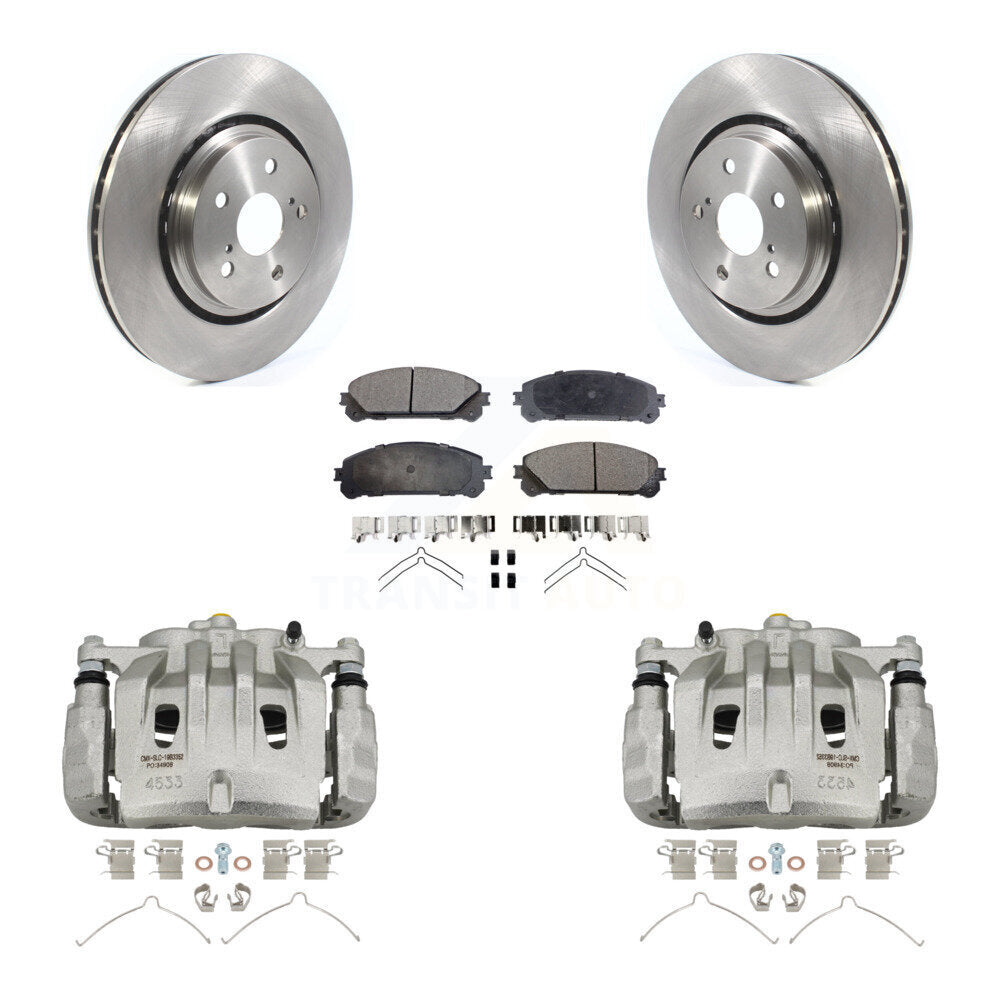 Front Disc Brake Caliper Rotor & Semi-Metallic Pad Kit For 2022 Lexus NX350h NX350 NX250 KC8-100223P